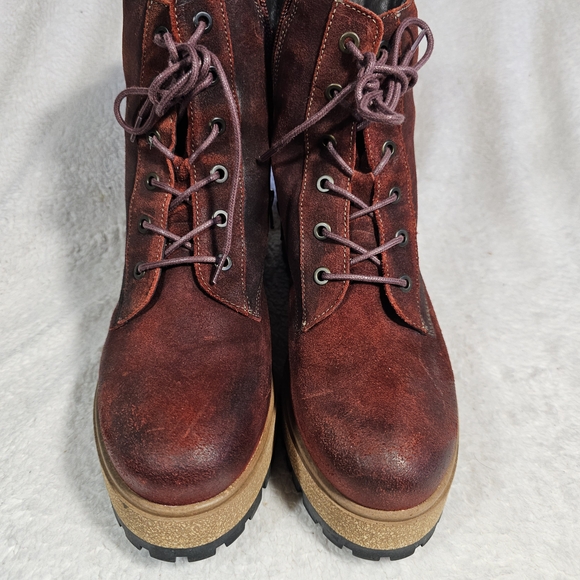 Taos Main Street Boot Leather Side Zip Combat Rugged Womens US 10 - Picture 9 of 15